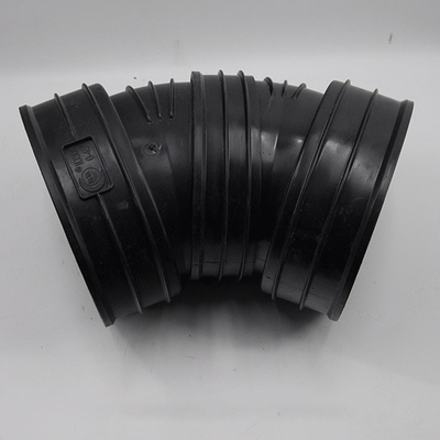 Le HDPE adapté aux besoins du client ridé sifflent le double mur 90 de garnitures des ferrures de coude de 45 degrés