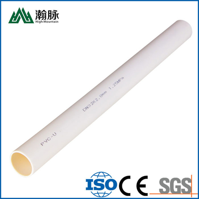 Tuyau en plastique épaissi blanc adhésif d'eau potable du drain de PVC DN40 DN63 UPVC
