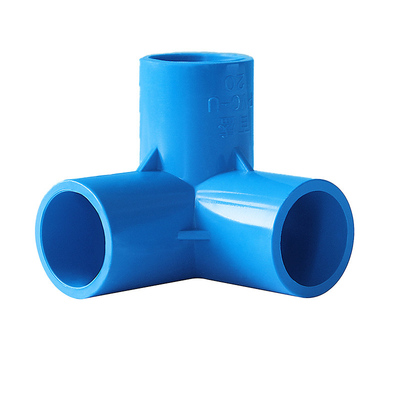 Grand diamètre de couleur de PVC de drainage de garnitures bleues de conduite d'eau coude de 90 degrés