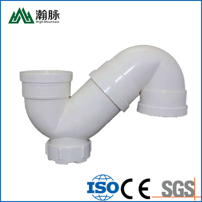 Coude déodorant de tuyau de drainage de PVC de piège à eau sans bouche de type P vers le bas