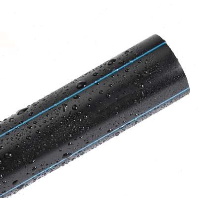 Plastique à haute densité de noir de tuyau de HDPE de polyéthylène pour l'approvisionnement en eau et le drainage