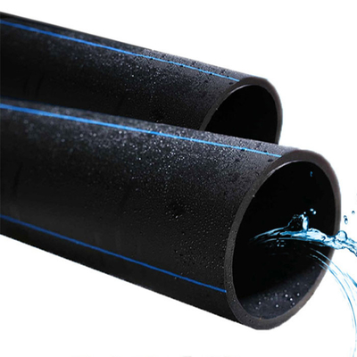 Tuyau d'approvisionnement en eau noir de HDPE de couleur ISO9001 PE100 DN160mm
