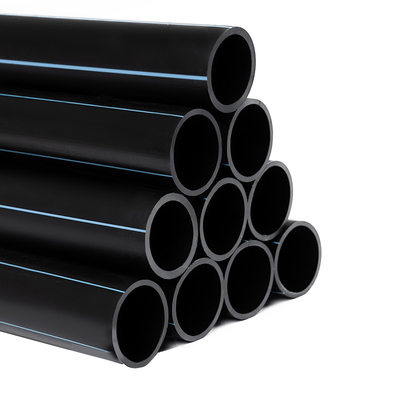 Polyéthylène haute densité d'eaux d'égout d'approvisionnement en eau du HDPE ISO9001 de noir en plastique de tuyau