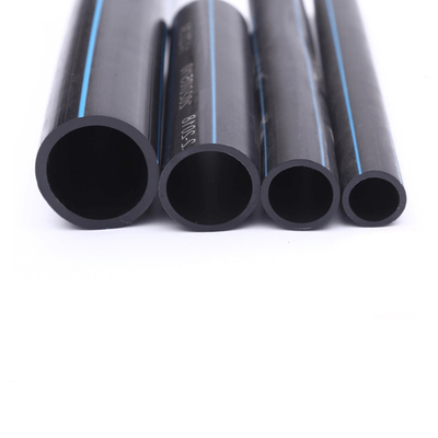 Eaux d'égout en plastique adaptées aux besoins du client DN25mm de tuyau d'approvisionnement en eau de HDPE