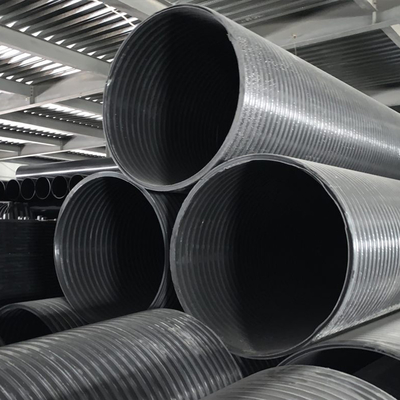 Pipe hdpe abordable en bandes noires/bleues résistant à la corrosion