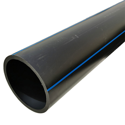 Pipe hdpe abordable en bandes noires/bleues résistant à la corrosion