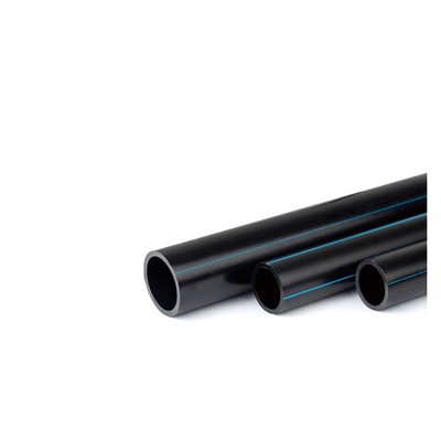Pipe d'eau hdpe attrayante en bande noire/bleue DN20mm-1600mm Services de découpe/moule