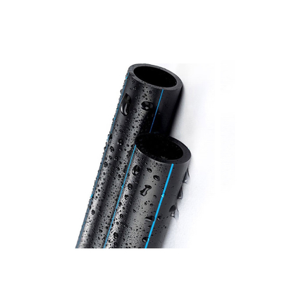 Pipe d'eau hdpe attrayante en bande noire/bleue DN20mm-1600mm Services de découpe/moule