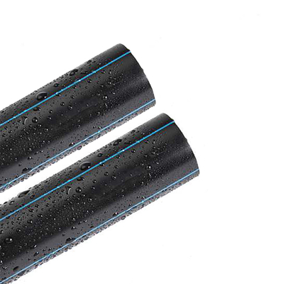 Équipement d'approvisionnement en eau Pipes en HDPE noir à bande bleue découpées sur mesure