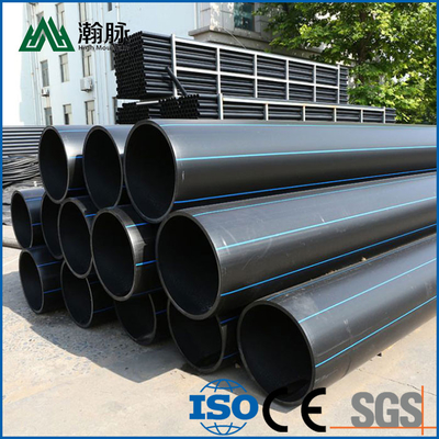 DN16mm-1800mm Hdpe Pipe Pe Pipe certifié selon ISO9001 en bleu ou noir