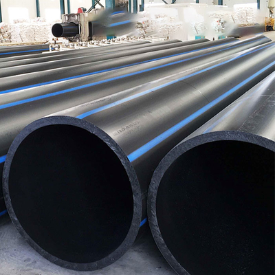 14001 Pipes d'alimentation en eau certifiées en PEHD à bande bleue