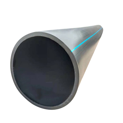 Pipe d'eau en HDPE bleue ou noire à bande bleue pour l'approvisionnement en eau et le drainage résistant à la corrosion