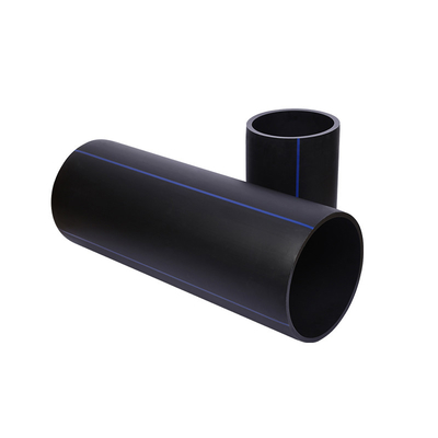 Pipe d'eau en HDPE bleue ou noire à bande bleue pour l'approvisionnement en eau et le drainage résistant à la corrosion