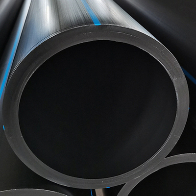 Pipe d'eau en HDPE bleue ou noire à bande bleue pour l'approvisionnement en eau et le drainage résistant à la corrosion
