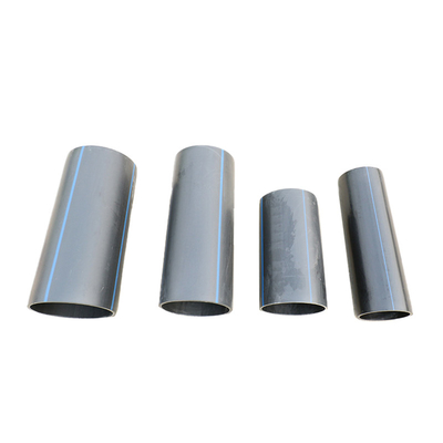 PE HDPE tuyaux d'alimentation en eau longueur selon les exigences du client bleu ou noir avec bande bleue
