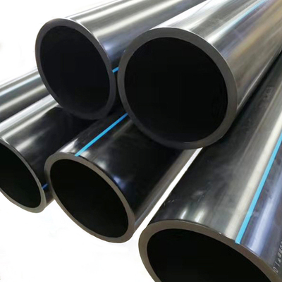 tuyaux d'approvisionnement en eau PE HDPE bleu ou noir à bande bleue pour l'approvisionnement en eau et le drainage à bande bleue PE