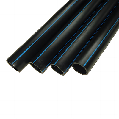 tuyaux d'approvisionnement en eau PE HDPE bleu ou noir à bande bleue pour l'approvisionnement en eau et le drainage à bande bleue PE