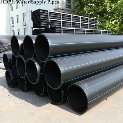 Pipes d'eau en PEHD sans fuite résistant aux UV et au gel certifié NSF ISO tailles 20-1200mm installation rapide